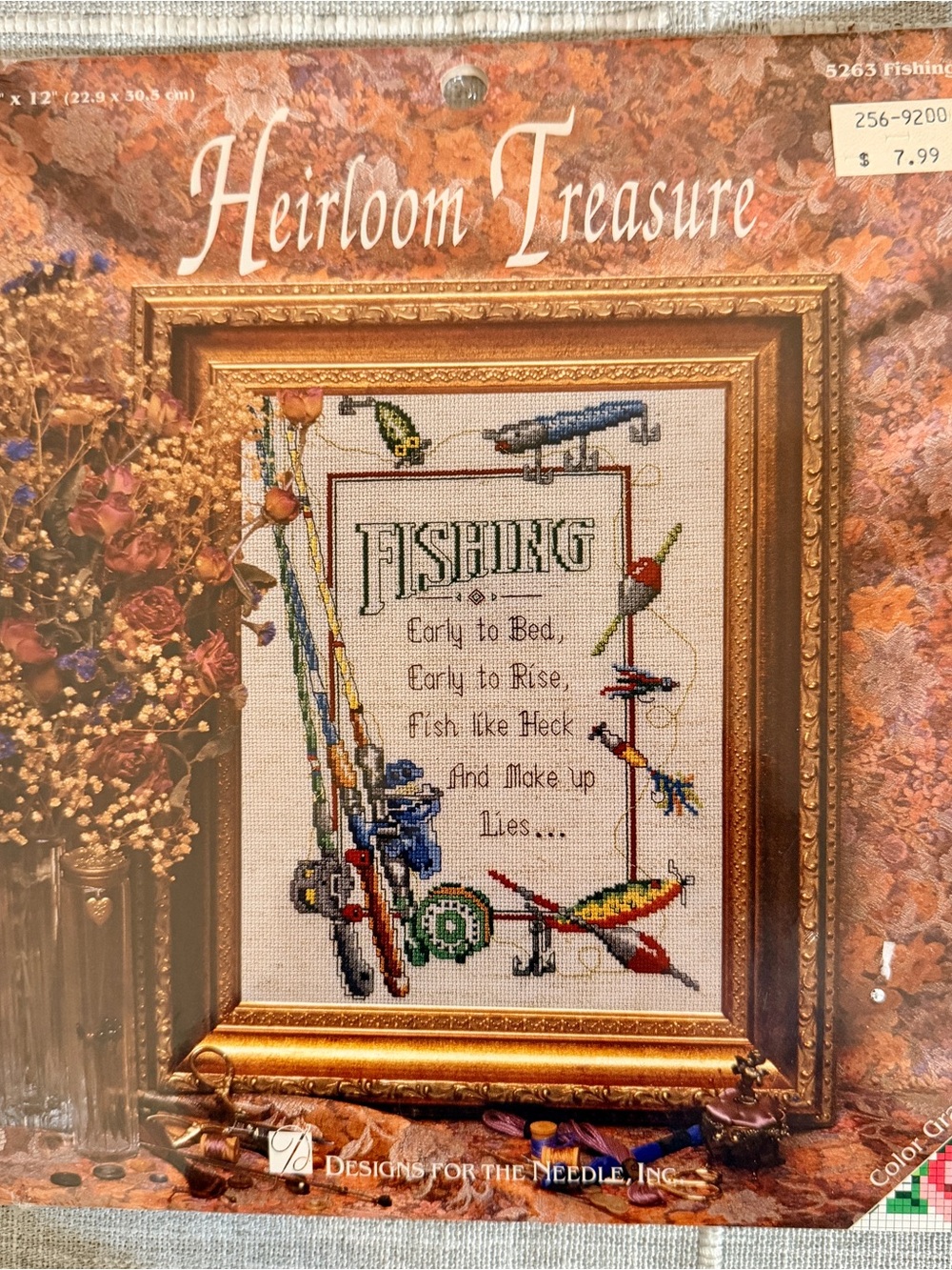 Fishing Counted Cross Stitch Embroidery Kit